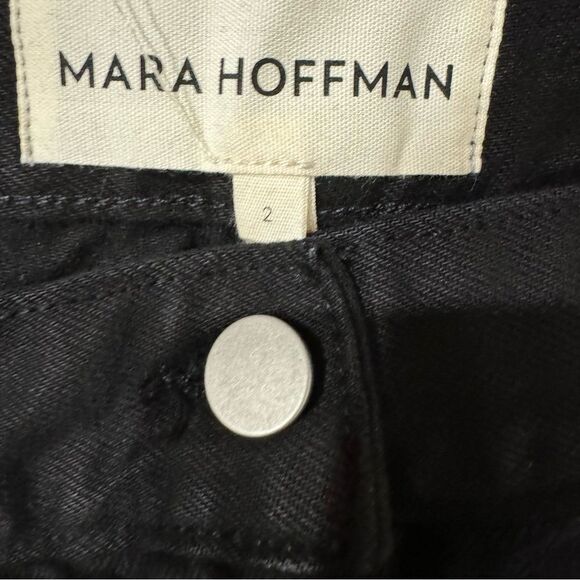 Revolve Mara Hoffman Nikita Denim Jean Black Pencil Midi Skirt - Picture 11 of 11